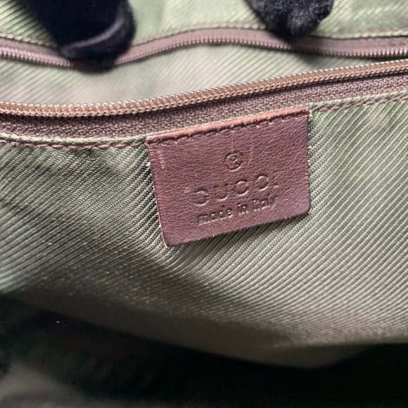 Authentic Gucci shoulder bag fabric leather mix - Picture 7 of 15